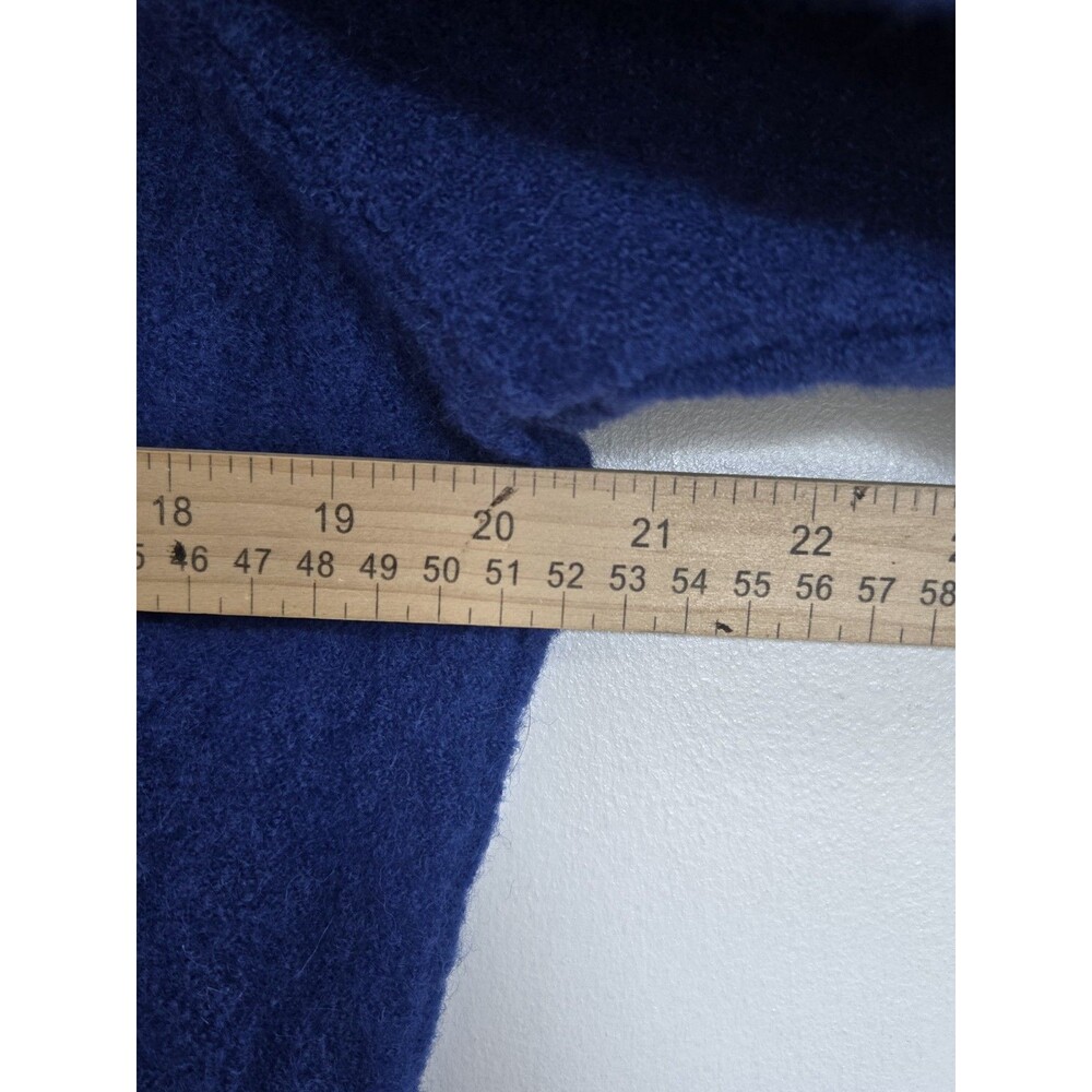 Vintage Norm Thompson Sweater Jacket Womens L Blue 100% Wool Old Money - Picture 7 of 8